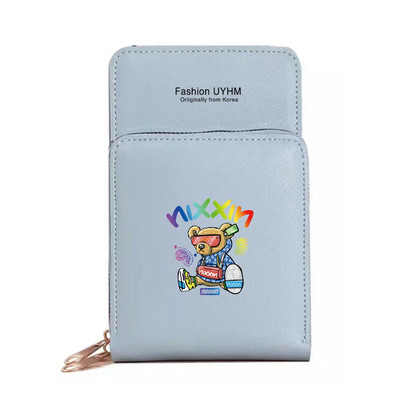 Uued Naiste Rahakotid Mobiiltelefoni kott Pu Nahast kaardipakk Naiste õlakotid Karu Print Puuteekraan Mobiiltelefoni rahakott