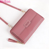 Driga 2022 Дамски портфейл Дамски мини кожени чанти през рамо Презрамки Поставки за карти за мобилен телефон Портфейл Чанти през рамо Джобове за пари