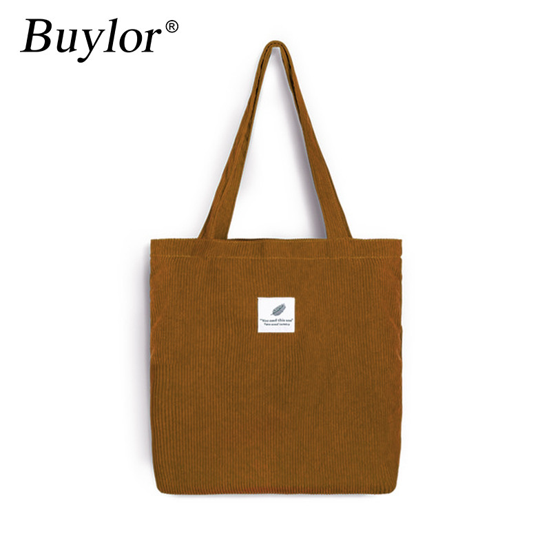 Buylor naiste õlakott, velvetist ostukott Naiste lõuendist ökokott Kokkupandav korduvkasutatav ökokott