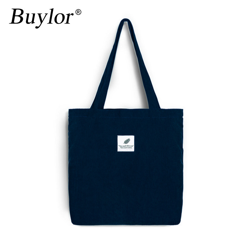 Buylor naiste õlakott, velvetist ostukott Naiste lõuendist ökokott Kokkupandav korduvkasutatav ökokott