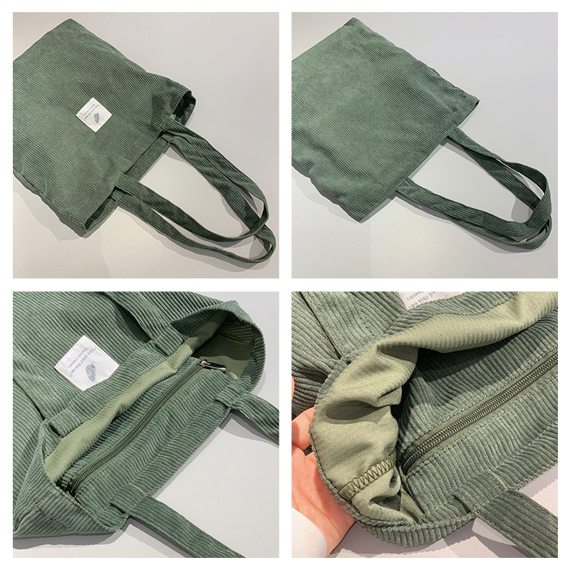 Buylor naiste õlakott, velvetist ostukott Naiste lõuendist ökokott Kokkupandav korduvkasutatav ökokott