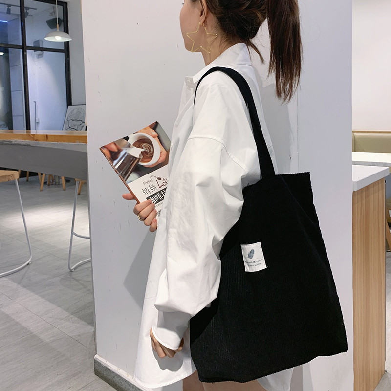 Buylor naiste õlakott, velvetist ostukott Naiste lõuendist ökokott Kokkupandav korduvkasutatav ökokott