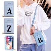 Naiste rahakotid puutetundliku ekraaniga mobiiltelefoni kott Pu nahast kaardipakk must kirjatrükiga hoiukott Naiste õlakotid