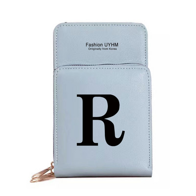 Naiste rahakotid puutetundliku ekraaniga mobiiltelefoni kott Pu nahast kaardipakk must kirjatrükiga hoiukott Naiste õlakotid