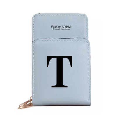 Naiste rahakotid puutetundliku ekraaniga mobiiltelefoni kott Pu nahast kaardipakk must kirjatrükiga hoiukott Naiste õlakotid