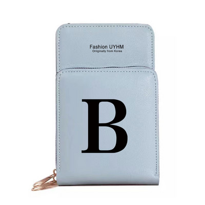 Naiste rahakotid puutetundliku ekraaniga mobiiltelefoni kott Pu nahast kaardipakk must kirjatrükiga hoiukott Naiste õlakotid