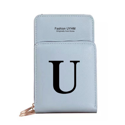 Naiste rahakotid puutetundliku ekraaniga mobiiltelefoni kott Pu nahast kaardipakk must kirjatrükiga hoiukott Naiste õlakotid