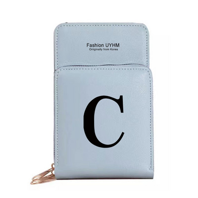 Naiste rahakotid puutetundliku ekraaniga mobiiltelefoni kott Pu nahast kaardipakk must kirjatrükiga hoiukott Naiste õlakotid