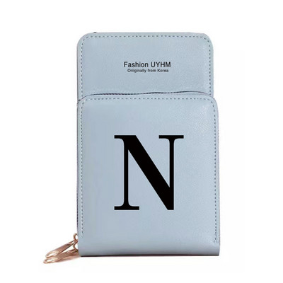 Naiste rahakotid puutetundliku ekraaniga mobiiltelefoni kott Pu nahast kaardipakk must kirjatrükiga hoiukott Naiste õlakotid