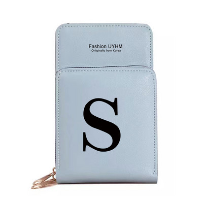 Naiste rahakotid puutetundliku ekraaniga mobiiltelefoni kott Pu nahast kaardipakk must kirjatrükiga hoiukott Naiste õlakotid