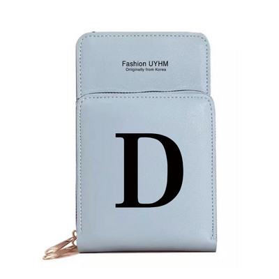 Naiste rahakotid puutetundliku ekraaniga mobiiltelefoni kott Pu nahast kaardipakk must kirjatrükiga hoiukott Naiste õlakotid