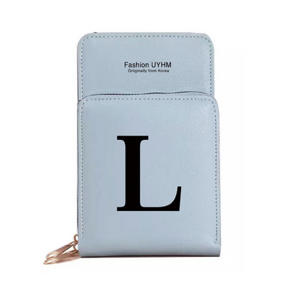 Naiste rahakotid puutetundliku ekraaniga mobiiltelefoni kott Pu nahast kaardipakk must kirjatrükiga hoiukott Naiste õlakotid