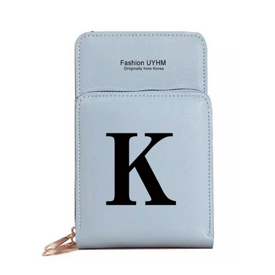 Naiste rahakotid puutetundliku ekraaniga mobiiltelefoni kott Pu nahast kaardipakk must kirjatrükiga hoiukott Naiste õlakotid