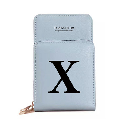 Naiste rahakotid puutetundliku ekraaniga mobiiltelefoni kott Pu nahast kaardipakk must kirjatrükiga hoiukott Naiste õlakotid