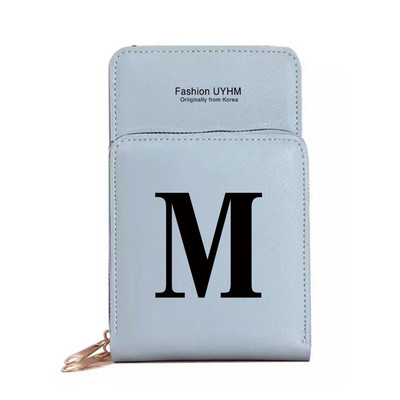 Naiste rahakotid puutetundliku ekraaniga mobiiltelefoni kott Pu nahast kaardipakk must kirjatrükiga hoiukott Naiste õlakotid