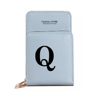 Naiste rahakotid puutetundliku ekraaniga mobiiltelefoni kott Pu nahast kaardipakk must kirjatrükiga hoiukott Naiste õlakotid