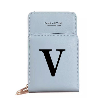 Naiste rahakotid puutetundliku ekraaniga mobiiltelefoni kott Pu nahast kaardipakk must kirjatrükiga hoiukott Naiste õlakotid