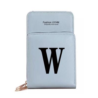 Naiste rahakotid puutetundliku ekraaniga mobiiltelefoni kott Pu nahast kaardipakk must kirjatrükiga hoiukott Naiste õlakotid