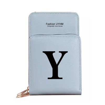 Naiste rahakotid puutetundliku ekraaniga mobiiltelefoni kott Pu nahast kaardipakk must kirjatrükiga hoiukott Naiste õlakotid