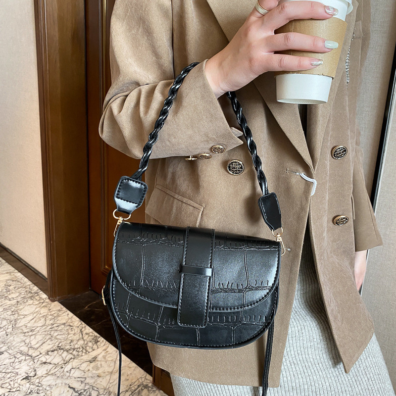 Νέα 2021 Fashion Women PU Δερμάτινη τσάντα σέλας ώμου μονόχρωμη Vintage επώνυμη Γυναικεία Casual Travel Τσάντες χιαστί τσάντα Messenger