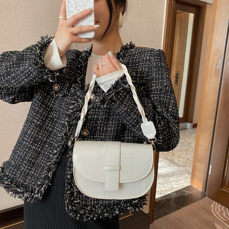 Νέα 2021 Fashion Women PU Δερμάτινη τσάντα σέλας ώμου μονόχρωμη Vintage επώνυμη Γυναικεία Casual Travel Τσάντες χιαστί τσάντα Messenger