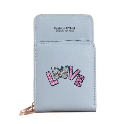 Moodsad naiste rahakotid puutetundliku ekraaniga mobiiltelefonikott Nahast kaardipakk Liblikasprint Tõmblukk Hoiukott Naiste Ristkeha kotid