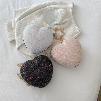 Κομψές πούλιες αγάπης βραδινή τσάντα Clutch σε σχήμα καρδιάς Διαμάντια γυναικείες τσάντες για γυναίκες Μοντέρνες τσάντες χιαστί