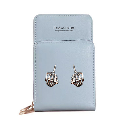 Дамски портфейли Пакет карти Сензорен екран Чанта за мобилен телефон Ракла Печат Портмоне за съхранение Дамски чанти през рамо Водоустойчива ръчна чанта Калъф за ключове