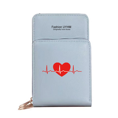 Дамски портфейли Пакет карти Сензорен екран Чанта за мобилен телефон Ракла Печат Портмоне за съхранение Дамски чанти през рамо Водоустойчива ръчна чанта Калъф за ключове