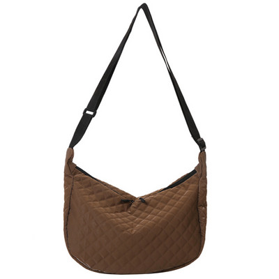 Tepitud naiste Crossbody kott Moodne sügistalvine Nailonist naistekäekott vabaaja pehme kaasaskantav reguleeritav tüdrukutele ostlemiseks