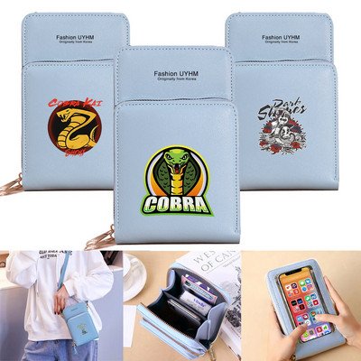 Modni ženski novčanici Paket kartica Zaslon osjetljiv na dodir Torba za mobilni telefon Cobra Print Torbica za pohranu Ženske torbe na rame Kutija za ključeve