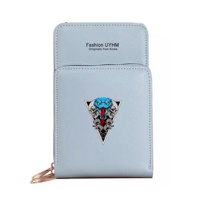 Μόδα γυναικεία πορτοφόλια Πακέτο κάρτας Οθόνη αφής Τσάντα κινητού τηλεφώνου Cobra Τσάντα αποθήκευσης εκτύπωσης Γυναικεία τσάντες ώμου Messenger Θήκη κλειδιού