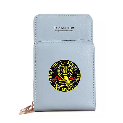 Μόδα γυναικεία πορτοφόλια Πακέτο κάρτας Οθόνη αφής Τσάντα κινητού τηλεφώνου Cobra Τσάντα αποθήκευσης εκτύπωσης Γυναικεία τσάντες ώμου Messenger Θήκη κλειδιού