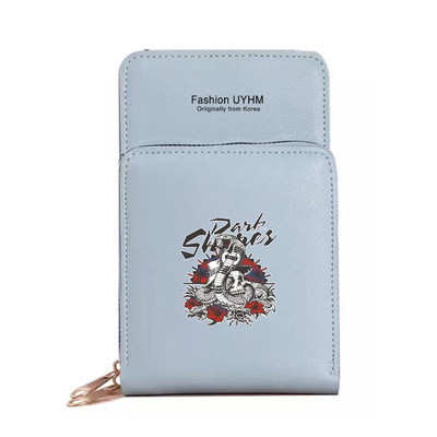 Μόδα γυναικεία πορτοφόλια Πακέτο κάρτας Οθόνη αφής Τσάντα κινητού τηλεφώνου Cobra Τσάντα αποθήκευσης εκτύπωσης Γυναικεία τσάντες ώμου Messenger Θήκη κλειδιού