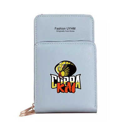 Μόδα γυναικεία πορτοφόλια Πακέτο κάρτας Οθόνη αφής Τσάντα κινητού τηλεφώνου Cobra Τσάντα αποθήκευσης εκτύπωσης Γυναικεία τσάντες ώμου Messenger Θήκη κλειδιού