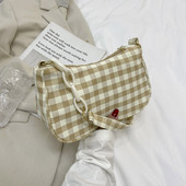 Mood naistele Oxfordi riidest ruuduline mustriga trükkimine õlakott kaenlaaluste vabaaja naiste kett Väike rahakott käekotid 2021 uus