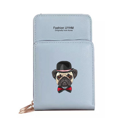 Naiste õlakott Pu nahast rahakott kaardipakk puutetundliku ekraaniga mobiiltelefoni kotid naiste rist kehakott Koeraprint Veekindlad rahakotid