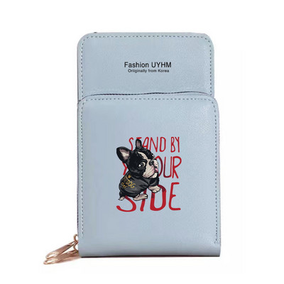 Naiste õlakott Pu nahast rahakott kaardipakk puutetundliku ekraaniga mobiiltelefoni kotid naiste rist kehakott Koeraprint Veekindlad rahakotid