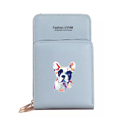 Naiste õlakott Pu nahast rahakott kaardipakk puutetundliku ekraaniga mobiiltelefoni kotid naiste rist kehakott Koeraprint Veekindlad rahakotid