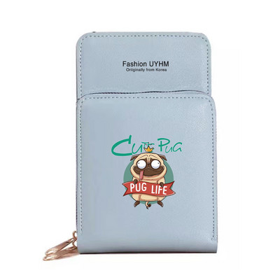 Naiste õlakott Pu nahast rahakott kaardipakk puutetundliku ekraaniga mobiiltelefoni kotid naiste rist kehakott Koeraprint Veekindlad rahakotid