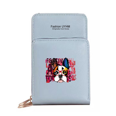 Naiste õlakott Pu nahast rahakott kaardipakk puutetundliku ekraaniga mobiiltelefoni kotid naiste rist kehakott Koeraprint Veekindlad rahakotid