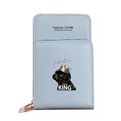 Naiste õlakott Pu nahast rahakott kaardipakk puutetundliku ekraaniga mobiiltelefoni kotid naiste rist kehakott Koeraprint Veekindlad rahakotid