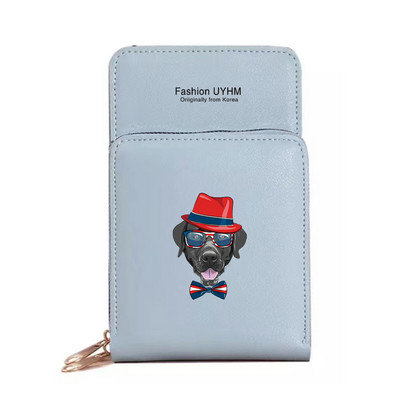 Naiste õlakott Pu nahast rahakott kaardipakk puutetundliku ekraaniga mobiiltelefoni kotid naiste rist kehakott Koeraprint Veekindlad rahakotid