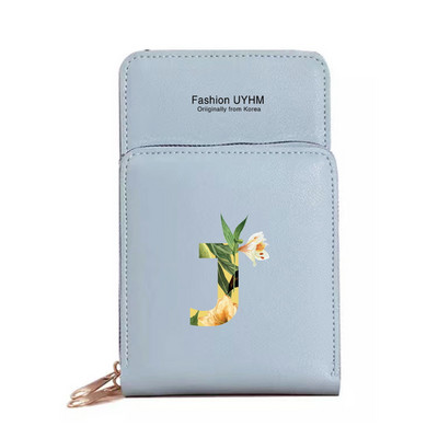 Naiste õlakott Pu nahast rahakott kaardihoidja puuteekraaniga mobiiltelefoni kotid hoiupakk Lilleline kirjaprindiga rahakott