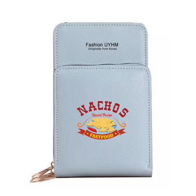 Vodootporne torbe za mobilne telefone sa zaslonom osjetljivim na dodir Ženska torba na rame Novčanici od pu kože Držač kartica Ispis hrane Torbica za pohranu mobitela