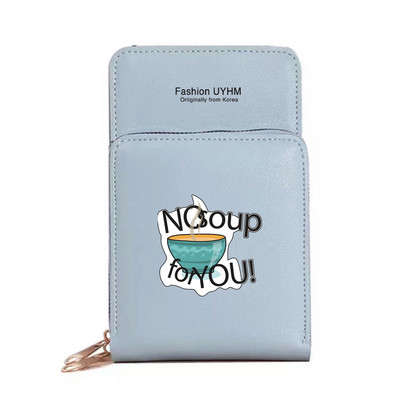 Vodootporne torbe za mobilne telefone sa zaslonom osjetljivim na dodir Ženska torba na rame Novčanici od pu kože Držač kartica Ispis hrane Torbica za pohranu mobitela