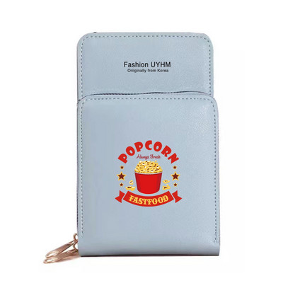 Vodootporne torbe za mobilne telefone sa zaslonom osjetljivim na dodir Ženska torba na rame Novčanici od pu kože Držač kartica Ispis hrane Torbica za pohranu mobitela