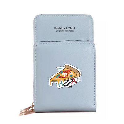 Vodootporne torbe za mobilne telefone sa zaslonom osjetljivim na dodir Ženska torba na rame Novčanici od pu kože Držač kartica Ispis hrane Torbica za pohranu mobitela