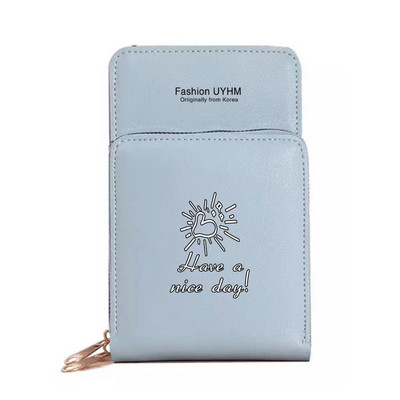 Vízálló mobiltelefon táskák Női válltáska Pu bőr pénztárcák Kártyatartó Élelmiszer sorozat Érintőképernyős mobiltelefon tároló pénztárca