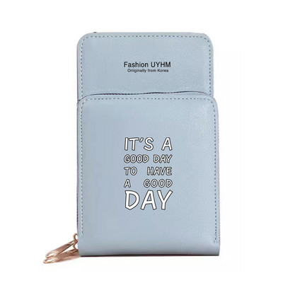 Vízálló mobiltelefon táskák Női válltáska Pu bőr pénztárcák Kártyatartó Élelmiszer sorozat Érintőképernyős mobiltelefon tároló pénztárca